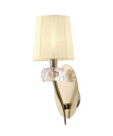 Loewe Antique Brass-Cream Wall Lights Mantra Armed Wall Lights Loewe Antique Brass-Cream Wall Lights Mantra Armed Wall Lights